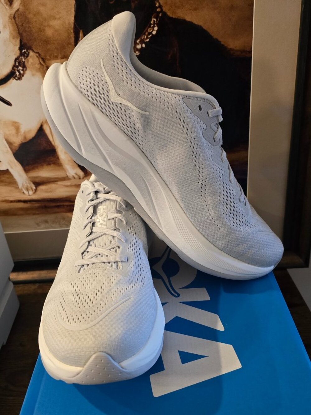 Hoka One One Arahi 8 Shoes Mens Size 12 EE Wide 1155132-SSTC Beige Running NEW